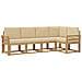 Set di divani da esterno con cuscino 5 pcs Bianco e Beige - Foto miniatura 1
