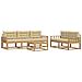 Set di divani da esterno con cuscino 6 pcs Bianco e Beige - Foto miniatura 1