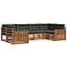 Set di divani da esterno con cuscino 6 pcs Naturale e Antracite - Foto miniatura 1