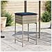 Sgabelli da giardino con Cuscini 2 pz in Polyrattan Grigio - Foto miniatura 2