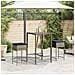 Sgabelli da giardino con Cuscini 2 pz in Polyrattan Grigio - Foto miniatura 3
