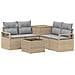 Set di divani 6 pz Beige e Grigio Chiaro - Foto miniatura 1