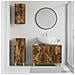 Set di armadietti da bagno in 3 pezzi ARNHEM Rovere Fumo - Foto miniatura 7