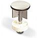 Tappo In Ottone Cromato Con Griglia Pvc, Tappo Per Pilette A Saltarello 1''1/4 Diametro Esterno Mm. 39,7 A Norme Din In Ottone Cromato Con Griglia In Pvc - Foto miniatura 2