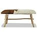 Panca in Vera Pelle e Teak - Foto miniatura 6