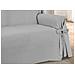 Copridivano Con Laccetti Disegno Prezioso Grigio Modello O.B. 2 Posti Grigio - Foto miniatura 4