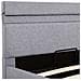 Letto Idraulico Contenitore Led Grigio Chiaro Tessuto 90x200cm - Foto miniatura 8