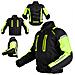Moto Giacca Tessuto Impermeabile Mesh Fluo Xxl 4 Stagioni Protezioni Ce - Foto miniatura 1