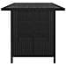 Tavolo da Pranzo da Giardino Nero 110x70x65 cm in Polyrattan - Foto miniatura 2