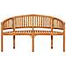 Set Salotto da Giardino 3 pz Design Curvo in Massello di Teak - Foto miniatura 5