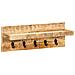 Appendiabiti a Muro 60x15x20 cm Legno Massello di Mango Grezzo - Foto miniatura 1