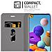 Custodia Compatibile Con Samsung Galaxy A21s In Grigio Nero - Coperchio Protettiva Con Chiusura Magnetica, Funzione Stand E Tasca Per Le Carte - Foto miniatura 4