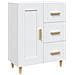 Credenza Bianca 69,5x34x90 Cm In Legno Multistrato - Foto miniatura 2
