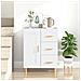 Credenza Bianca 69,5x34x90 Cm In Legno Multistrato - Foto miniatura 1