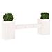 Panchina Fioriera Bianca 184,5x39,5x56,5 cm Legno Massello Pino - Foto miniatura 3