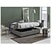 Letto Matrimoniale Annunziata, Letto Contenitore Con Rivestimento In Tessuto, 100% Made In Italy, Apertura Frontale, Con Materasso Cm 160x190 Incluso, Grigio - Foto miniatura 3
