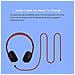 Bits Noise Cancell Foldable Bluetooth 5.0 Wireless Headset Fm Radio / Mp3 Mico Sd And Phone Call White - Foto miniatura 3