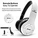 Bits Noise Cancell Foldable Bluetooth 5.0 Wireless Headset Fm Radio / Mp3 Mico Sd And Phone Call White - Foto miniatura 4