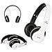 Bits Noise Cancell Foldable Bluetooth 5.0 Wireless Headset Fm Radio / Mp3 Mico Sd And Phone Call White - Foto miniatura 6