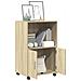 Mobiletto Con Ruote Rovere Sonoma 55x40x91 Cm In Truciolato - Foto miniatura 3