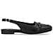 Black Casual Part-open Sandals Sandali Pelle Scarpe Donna Nero Eu 37, D0k06-00 - Foto miniatura 2