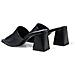 Black Elegant Open Mules Ciabatte Pelle Scarpe Donna Nero Eu 38, 1-27211-42 001 - Foto miniatura 3