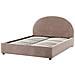 Letto Contenitore Bouclé Vaucluse 160 X 200 Cm Tortora - Foto miniatura 6