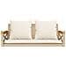 Panchina a Dondolo con Cuscini Beige 109x62x40 cm in Polyrattan - Foto miniatura 2