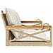 Panchina a Dondolo con Cuscini Beige 109x62x40 cm in Polyrattan - Foto miniatura 6