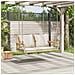 Panchina a Dondolo con Cuscini Beige 109x62x40 cm in Polyrattan - Foto miniatura 8