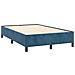 Letto a Molle Materasso e LED Blu Scuro 120x190 cm in Velluto - Foto miniatura 4
