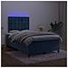 Letto a Molle Materasso e LED Blu Scuro 120x190 cm in Velluto - Foto miniatura 6