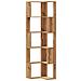 Libreria Angolare 5ripiani Rovere Artigianale 50x50x179cm Legno - Foto miniatura 2