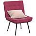 Sedia Relax 64x74x84 Cm Rosso Vino In Velluto - Foto miniatura 1