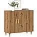 Credenza Rovere Artigianale 90x34x80 Cm In Legno Multistrato - Foto miniatura 1