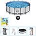 Piscina Fuori Terra - In Giro - 488x122 Cm - Grigio - Include Accessori Coordinati Cb33 - Foto miniatura 1