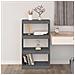 Libreria /divisorio Grigio 60x30x103,5 Cm In Massello Di Pino - Foto miniatura 2