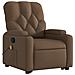 Poltrona Alzapersona Massaggiante Reclinabile Marrone Tessuto - Foto miniatura 4