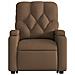 Poltrona Alzapersona Massaggiante Reclinabile Marrone Tessuto - Foto miniatura 9