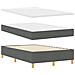 Letto a Molle con Materasso e Panca Grigio Scuro 120x200 cm Tessuto - Foto miniatura 3