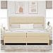 Letto con sommier e materasso panna 200x200 cm in tessuto - Foto miniatura 5