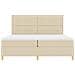 Letto con sommier e materasso panna 200x200 cm in tessuto - Foto miniatura 8