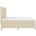 Letto con sommier e materasso panna 200x200 cm in tessuto - Foto miniatura 9
