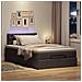 Pouf Letto con Materasso Marrone Scuro 120x200 cm in Tessuto - Foto miniatura 3