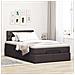 Pouf Letto con Materasso Marrone Scuro 120x200 cm in Tessuto - Foto miniatura 4