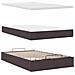 Pouf Letto con Materasso Marrone Scuro 120x200 cm in Tessuto - Foto miniatura 9