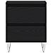 Comodino  Nero Rovere 40x35x50 cm Legno ingegnerizzato - Foto miniatura 6