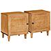 Comodino 2 pcs Marrone chiaro 40 x 33 x 46 cm - Foto miniatura 1