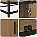 Mobile TV rovere artigianale 210 x 35 x 41 cm Legno multistrato - Foto miniatura 9
