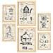 Set Di 6 Stampe Con Brevetti Per Macchine Da Caffè Poster Con Immagini Di Brevetti Retrò Design D'interni In Stile Vintage A3 & A4 Telaio In Legno Chiaro - Foto miniatura 1